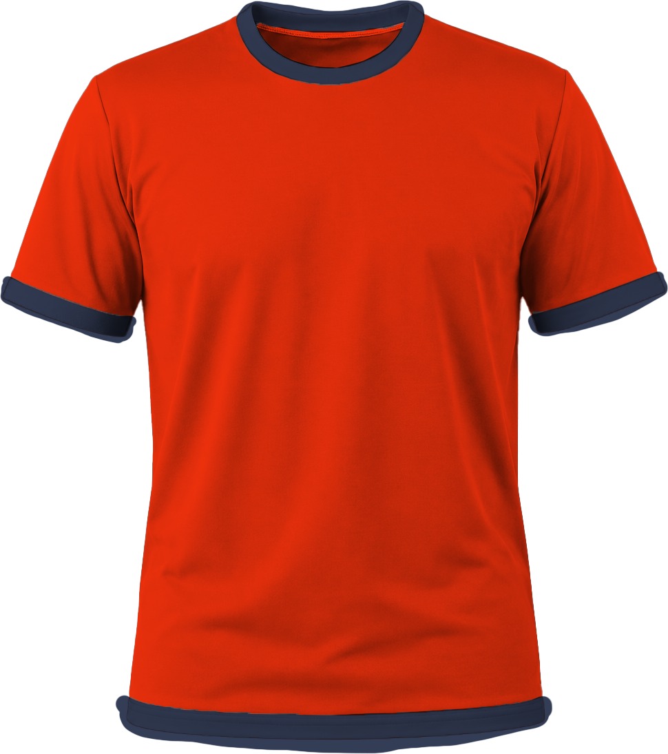 Ringer Ladies Crew Neck T-shirt, Fitted Short Sleeve, Birdseye - Image 7