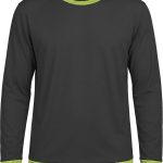 Ringer Ladies Crew Neck T-shirt, Raglan Long Sleeve, Birdseye