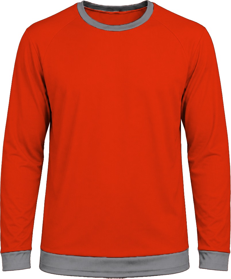 Ringer Ladies Crew Neck T-shirt, Raglan Long Sleeve, Birdseye - Image 2