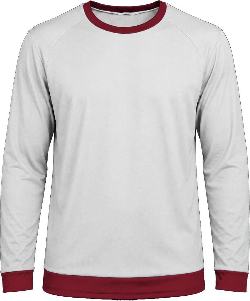 Ringer Ladies Crew Neck T-shirt, Raglan Long Sleeve, Birdseye - Image 3
