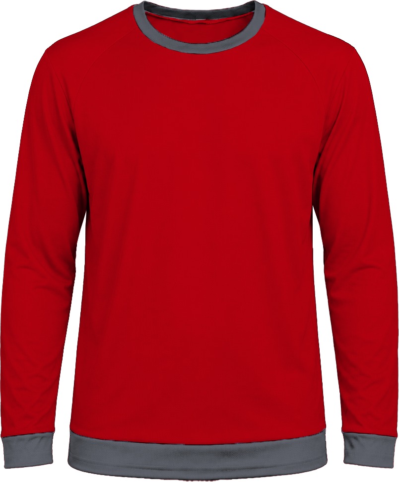 Ringer Ladies Crew Neck T-shirt, Raglan Long Sleeve, Birdseye - Image 6
