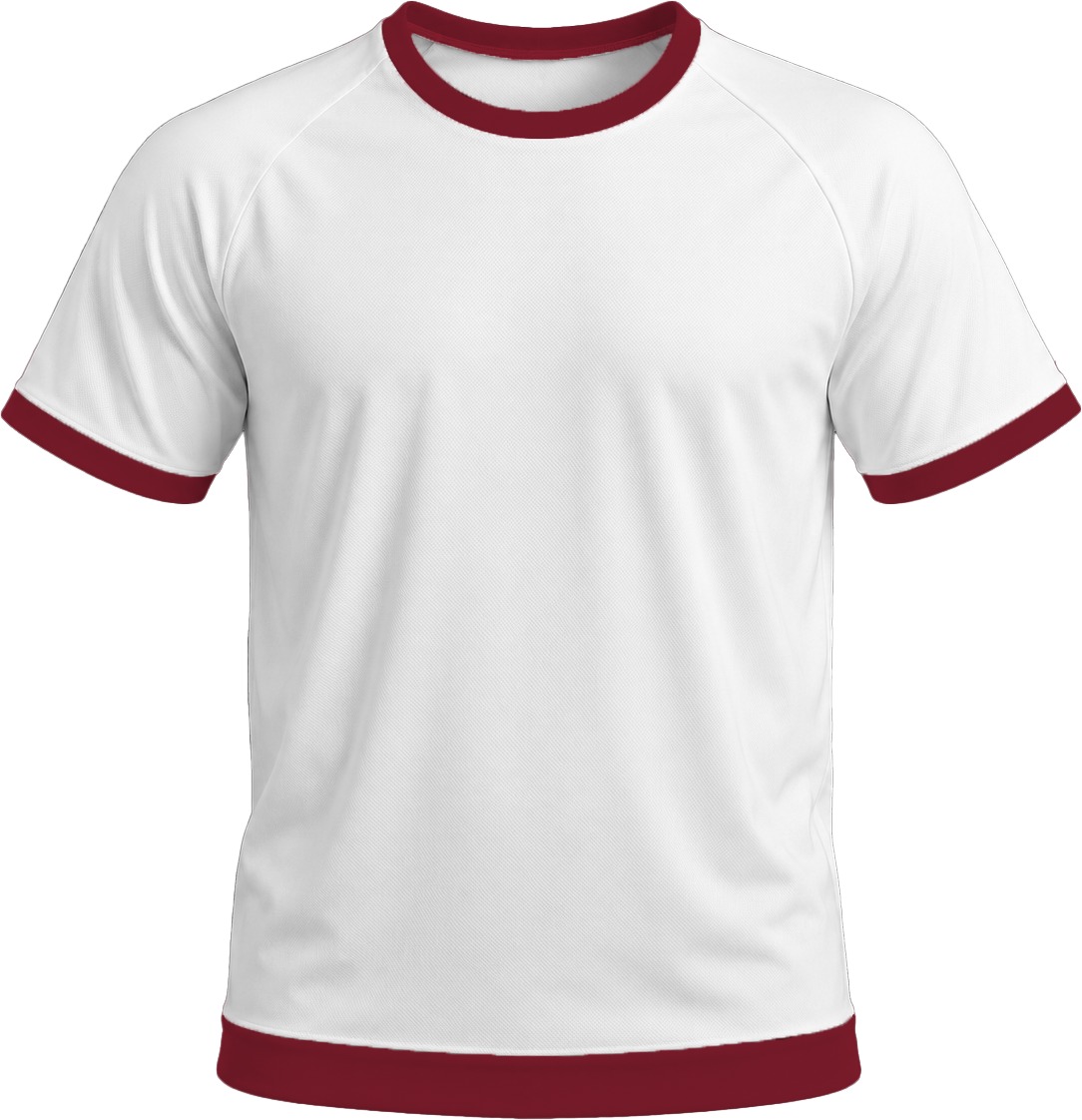 Ringer Ladies Crew Neck T-shirt, Raglan Short Sleeve, Birdseye - Image 2