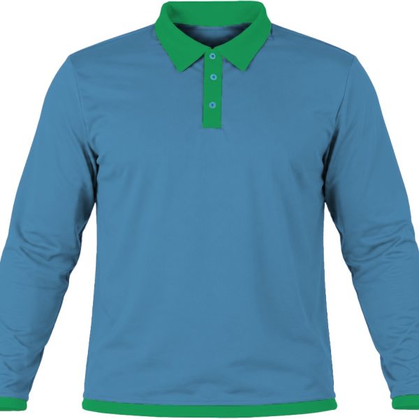 Ringer Ladies Golf Shirt, Fitted Long Sleeve, Birdseye