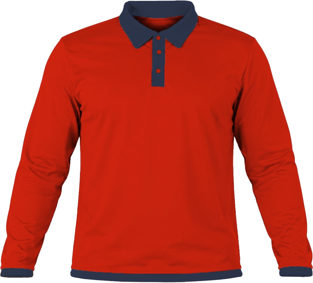 Ringer Ladies Golf Shirt, Fitted Long Sleeve, Birdseye - Image 15