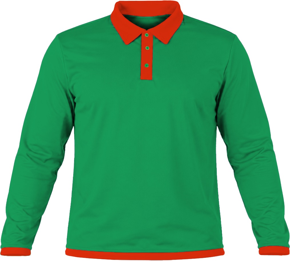 Ringer Ladies Golf Shirt, Fitted Long Sleeve, Birdseye - Image 2
