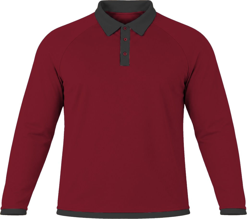Ringer Ladies Golf Shirt, Raglan Long Sleeve, Reverse Birdseye - Image 4