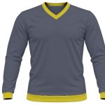 Ringer Ladies V-Neck T-shirt, Fitted Long Sleeve, Birdseye