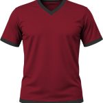 Ringer Ladies V-Neck T-shirt, Fitted Short Sleeve, Birdseye