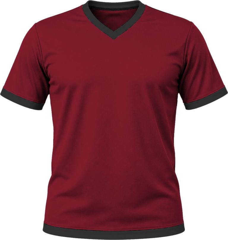 Ringer Ladies V-Neck T-shirt, Fitted Short Sleeve, Reverse Birdseye