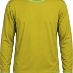 Ringer Unisex Crew Neck T-shirt, Fitted Long Sleeve, Birdseye