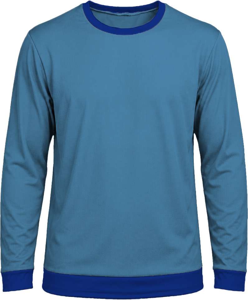 Ringer Unisex Crew Neck T-shirt, Fitted Long Sleeve, Birdseye - Image 11
