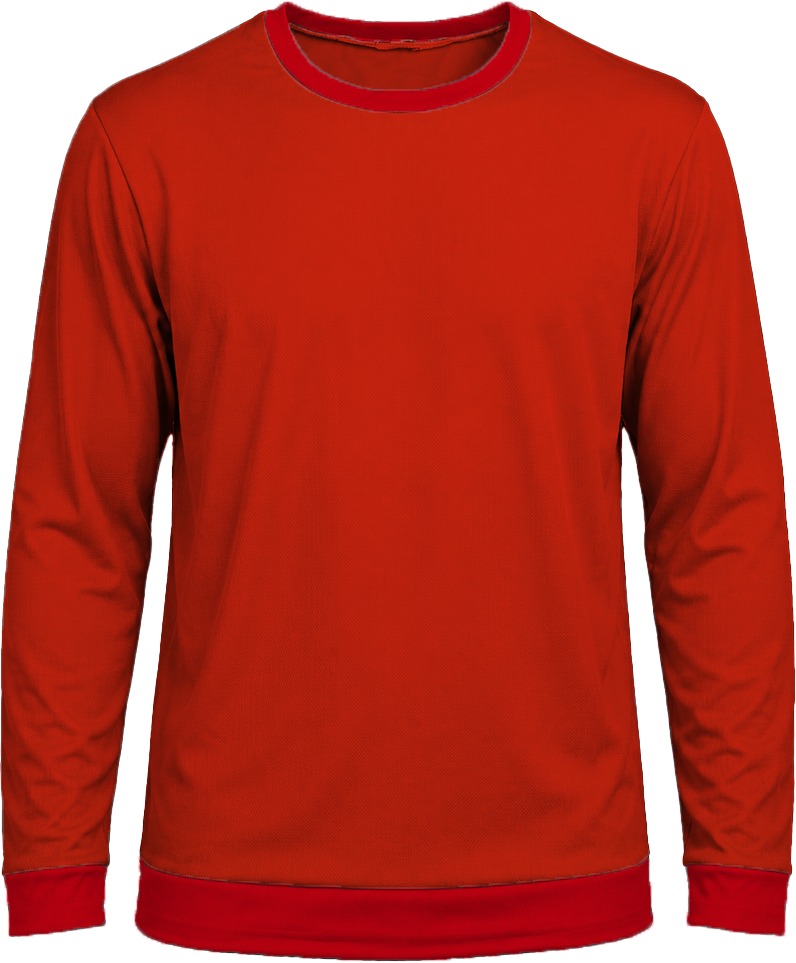 Ringer Unisex Crew Neck T-shirt, Fitted Long Sleeve, Birdseye - Image 12