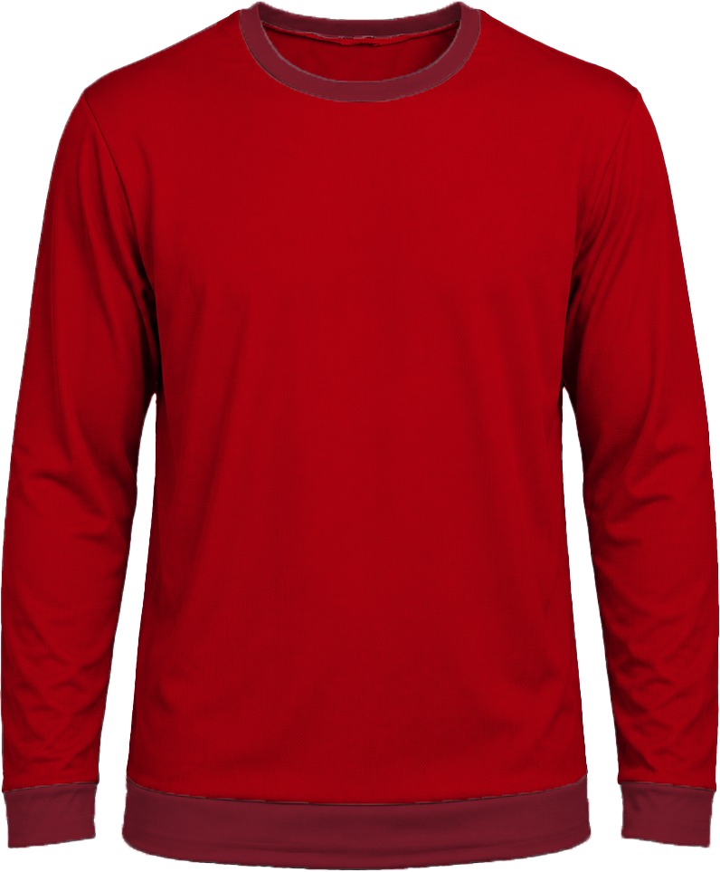 Ringer Unisex Crew Neck T-shirt, Fitted Long Sleeve, Birdseye - Image 14