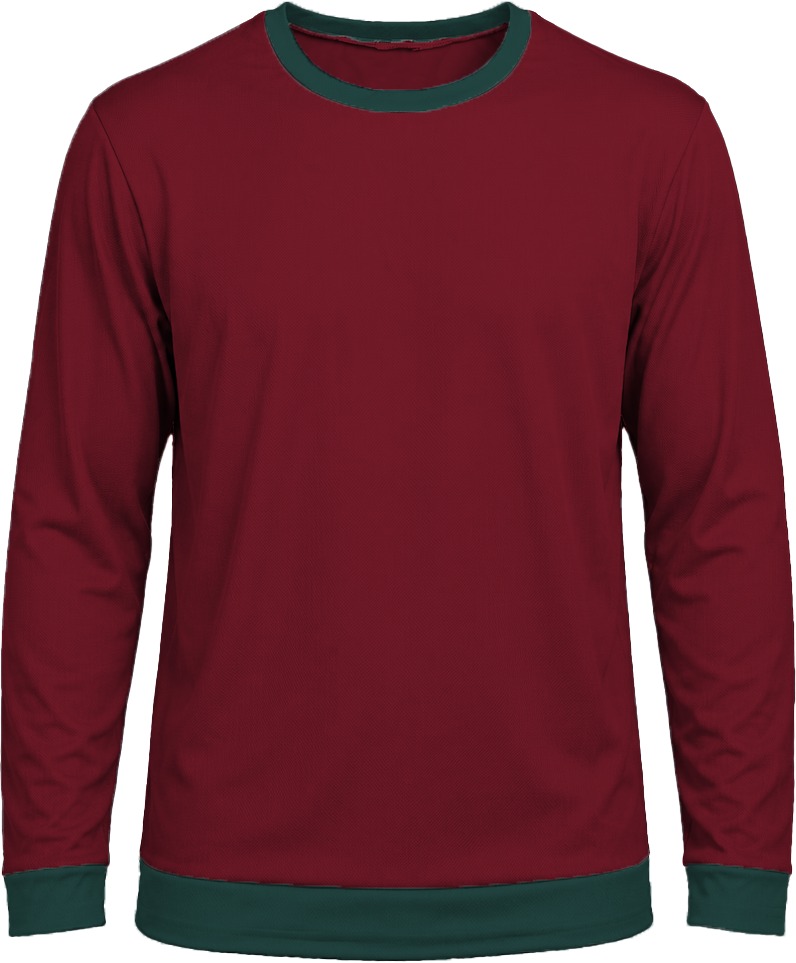 Ringer Unisex Crew Neck T-shirt, Fitted Long Sleeve, Birdseye - Image 17