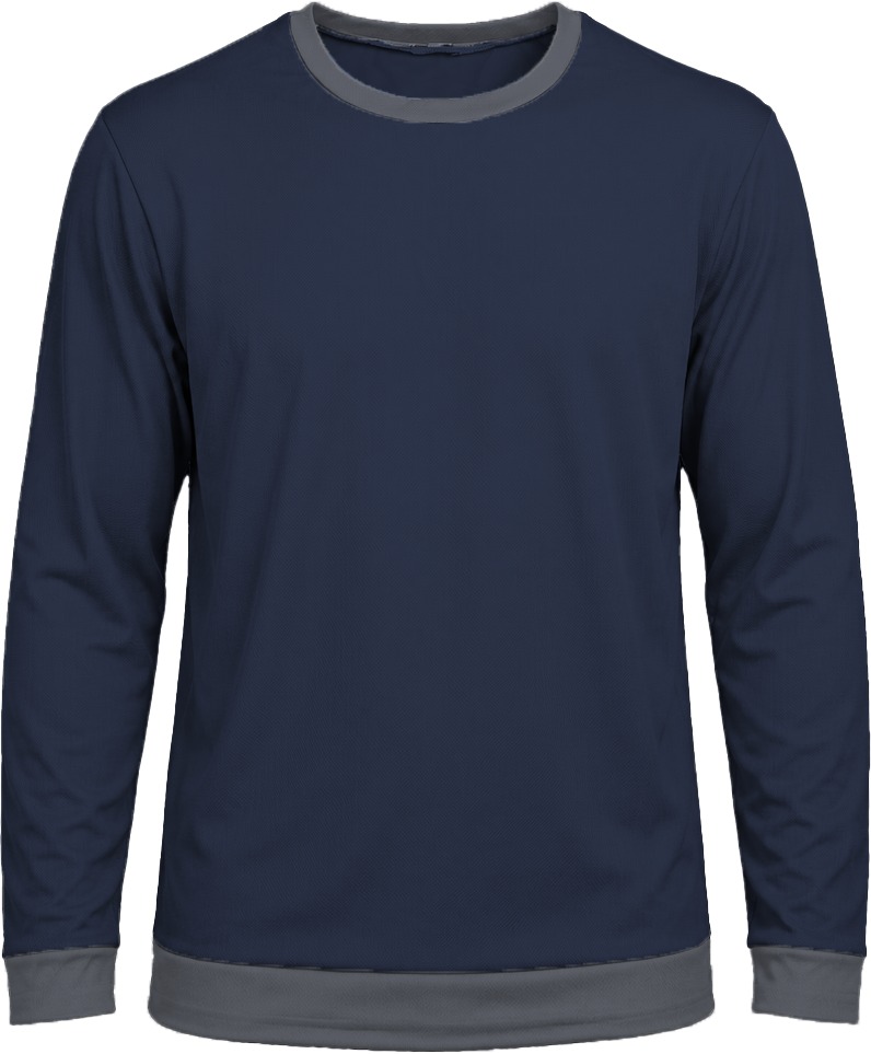 Ringer Unisex Crew Neck T-shirt, Fitted Long Sleeve, Birdseye - Image 19