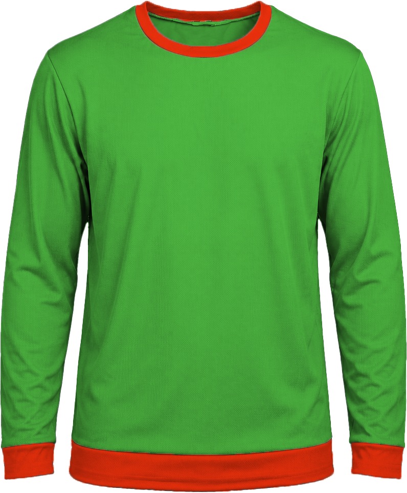 Ringer Unisex Crew Neck T-shirt, Fitted Long Sleeve, Birdseye - Image 2