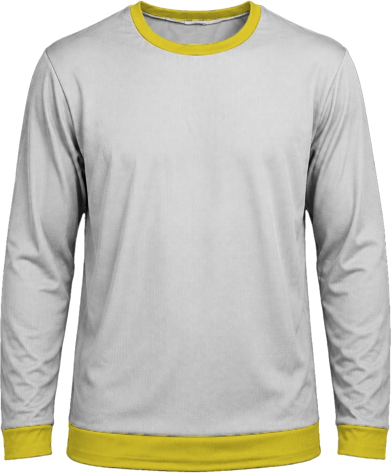 Ringer Unisex Crew Neck T-shirt, Fitted Long Sleeve, Birdseye - Image 5