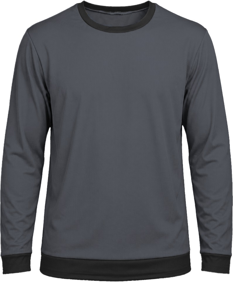 Ringer Unisex Crew Neck T-shirt, Fitted Long Sleeve, Birdseye - Image 7
