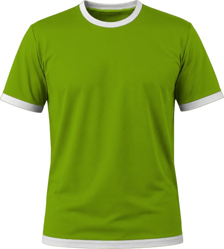 Ringer Unisex Crew Neck T-shirt, Fitted Short Sleeve, Birdseye