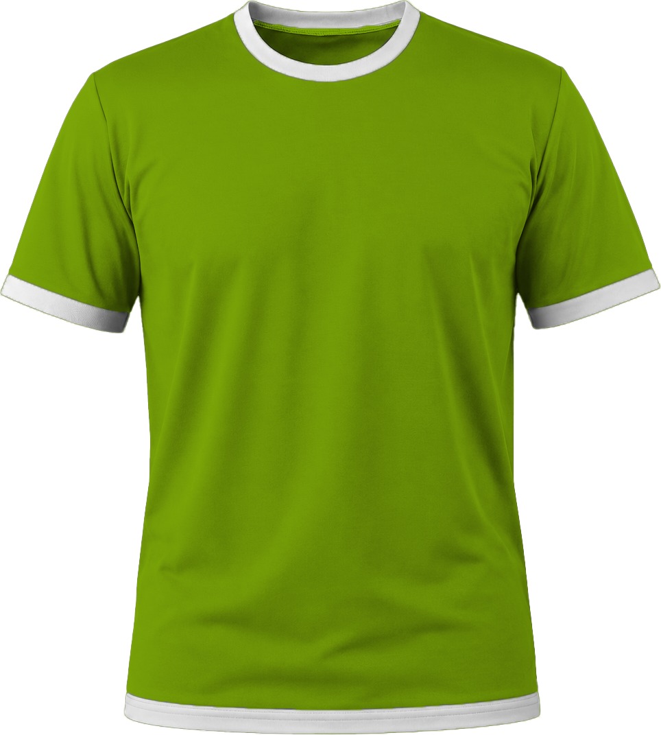 Ringer Unisex Crew Neck T-shirt, Fitted Short Sleeve, Birdseye