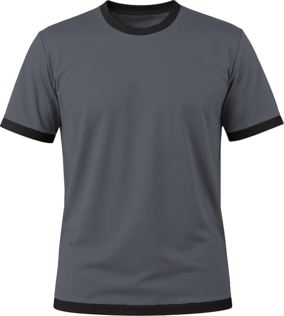 Ringer Unisex Crew Neck T-shirt, Fitted Short Sleeve, Birdseye - Image 15