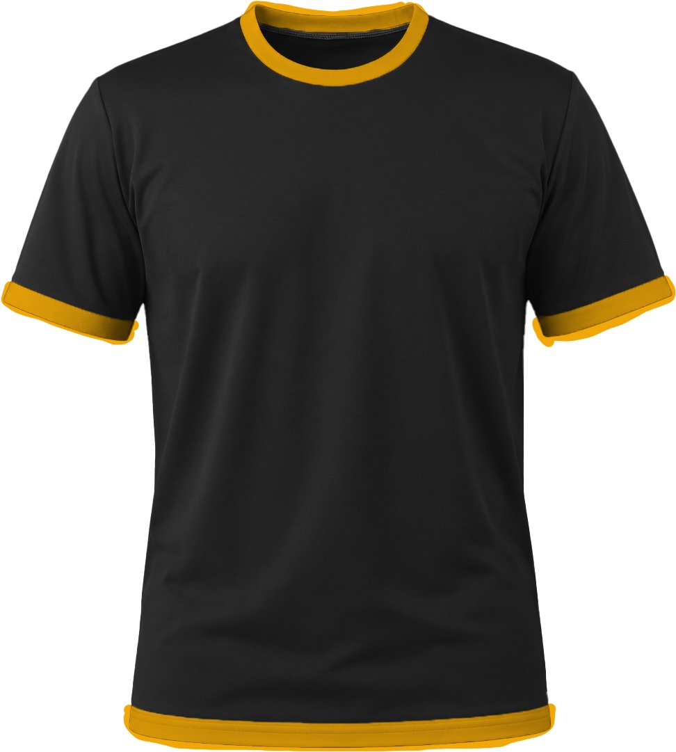 Ringer Unisex Crew Neck T-shirt, Fitted Short Sleeve, Birdseye - Image 16
