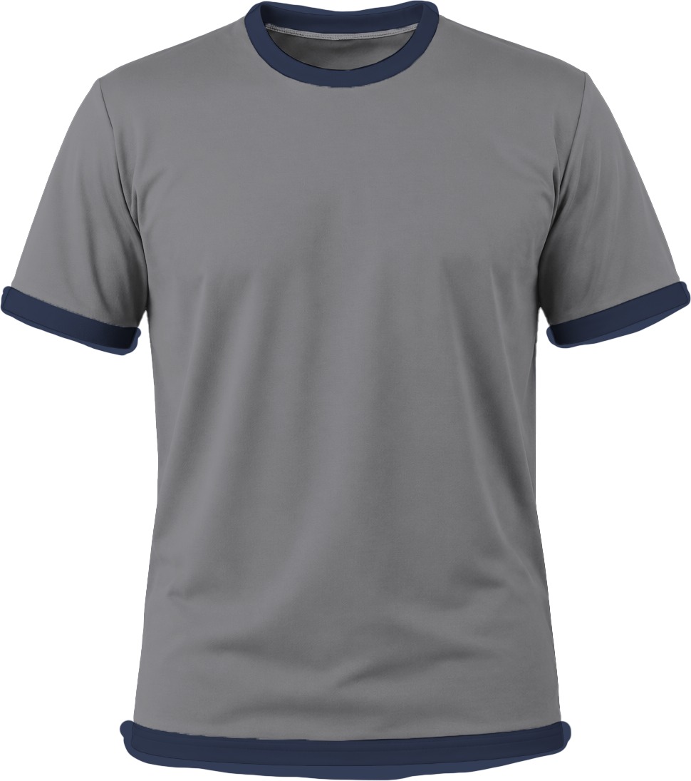 Ringer Unisex Crew Neck T-shirt, Fitted Short Sleeve, Birdseye - Image 17