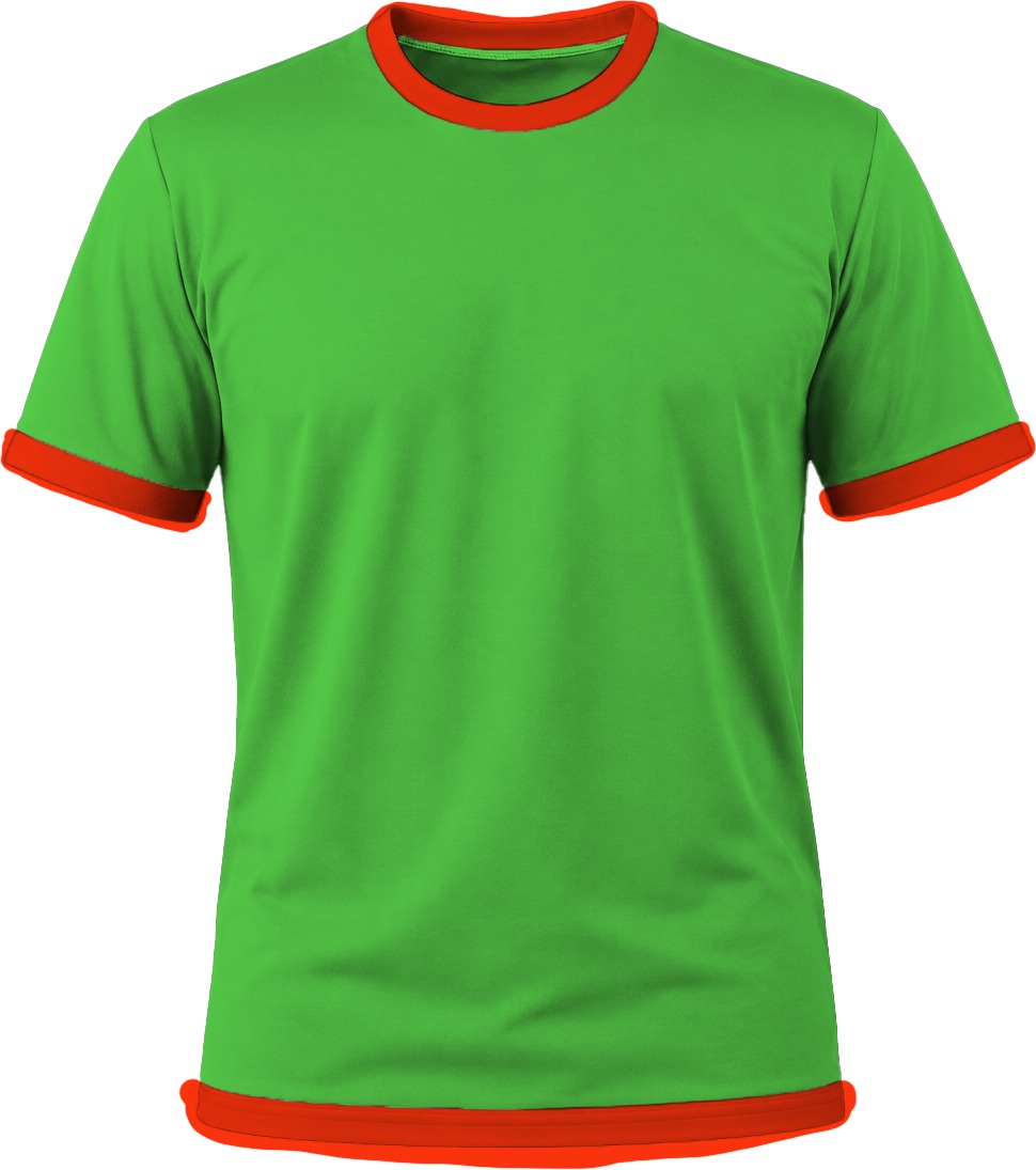 Ringer Unisex Crew Neck T-shirt, Fitted Short Sleeve, Birdseye - Image 2
