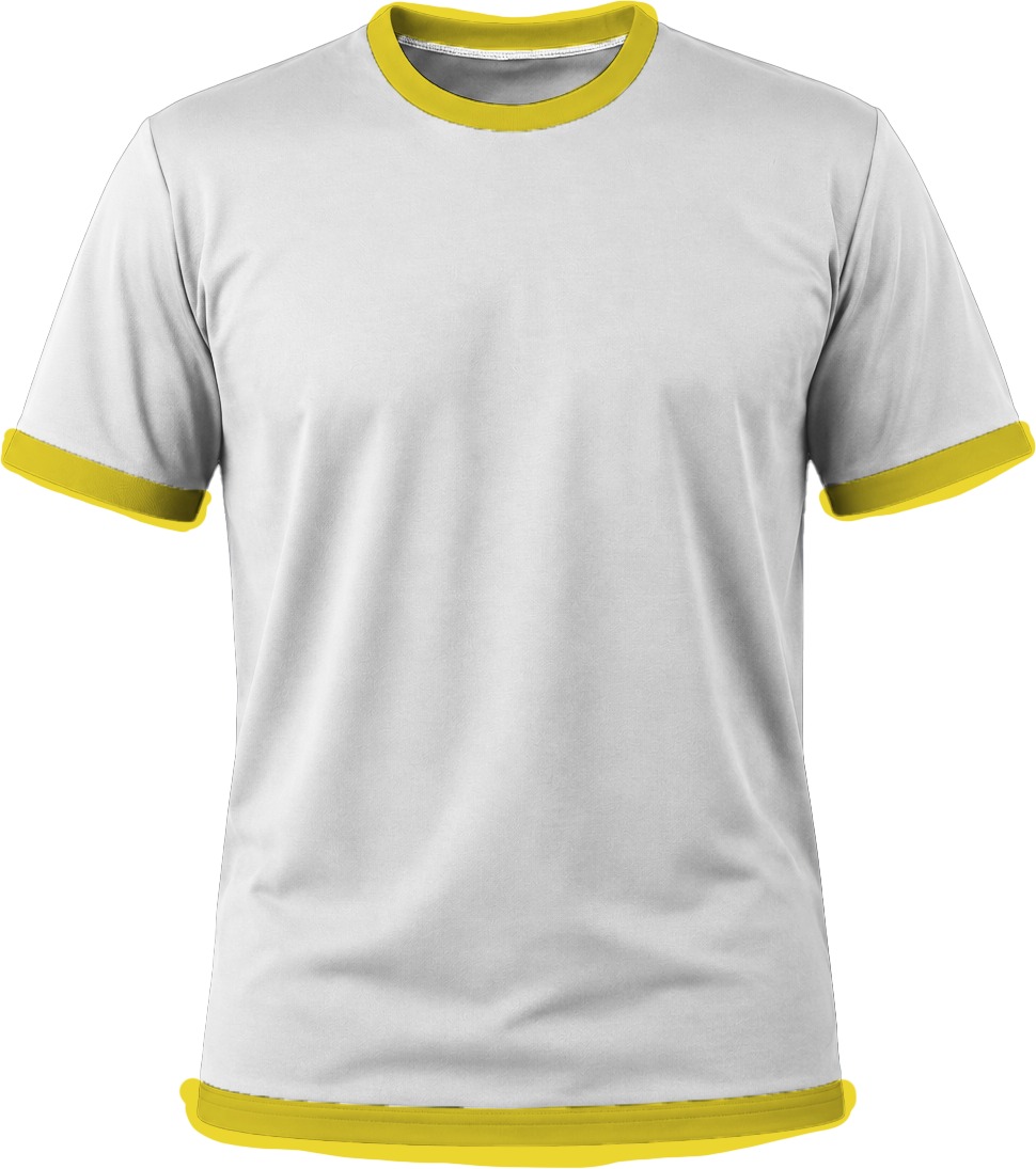 Ringer Unisex Crew Neck T-shirt, Fitted Short Sleeve, Birdseye - Image 6