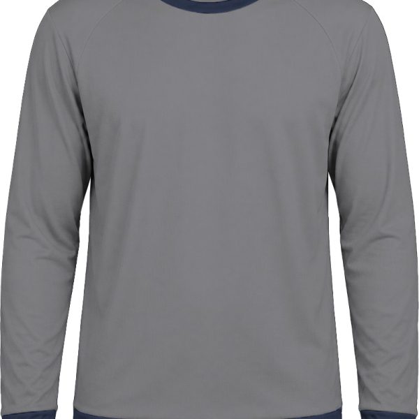 Ringer Unisex Crew Neck T-shirt, Raglan Long Sleeve, Birdseye