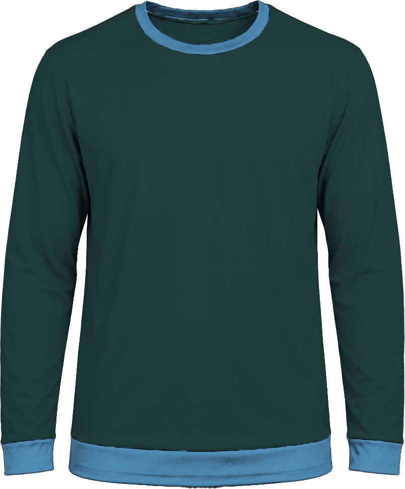 Ringer Unisex Crew Neck T-shirt, Raglan Long Sleeve, Birdseye - Image 11