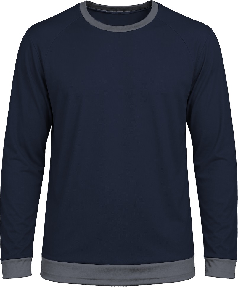 Ringer Unisex Crew Neck T-shirt, Raglan Long Sleeve, Birdseye - Image 12