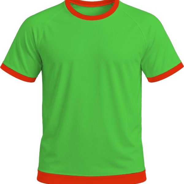 Ringer Unisex Crew Neck T-shirt, Raglan Short Sleeve, Birdseye