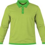 Ringer Unisex Golf Shirt, Fitted Long Sleeve, Birdseye
