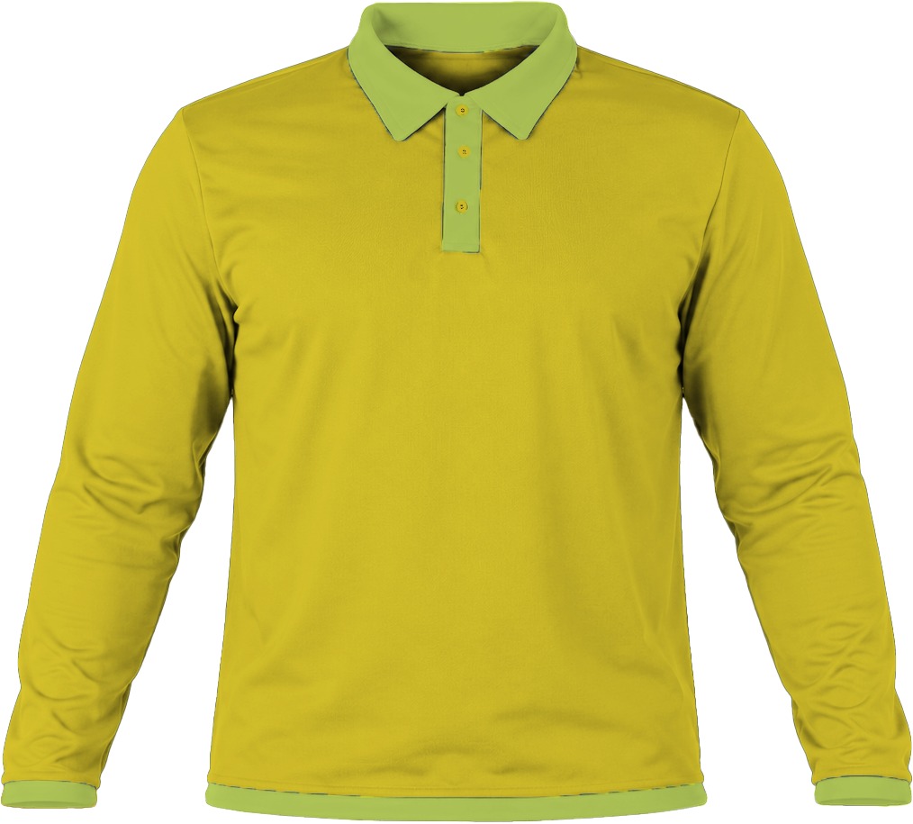 Ringer Unisex Golf Shirt, Fitted Long Sleeve, Birdseye - Image 15