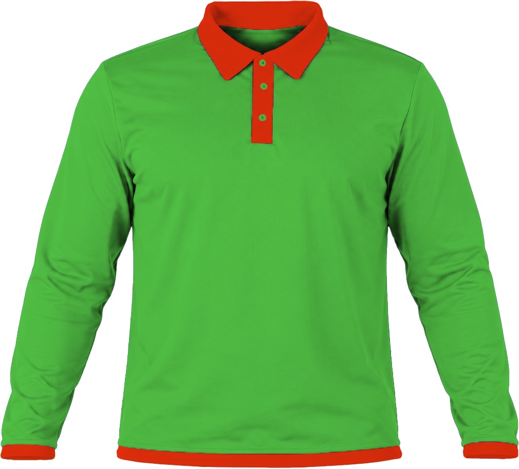 Ringer Unisex Golf Shirt, Fitted Long Sleeve, Birdseye - Image 17