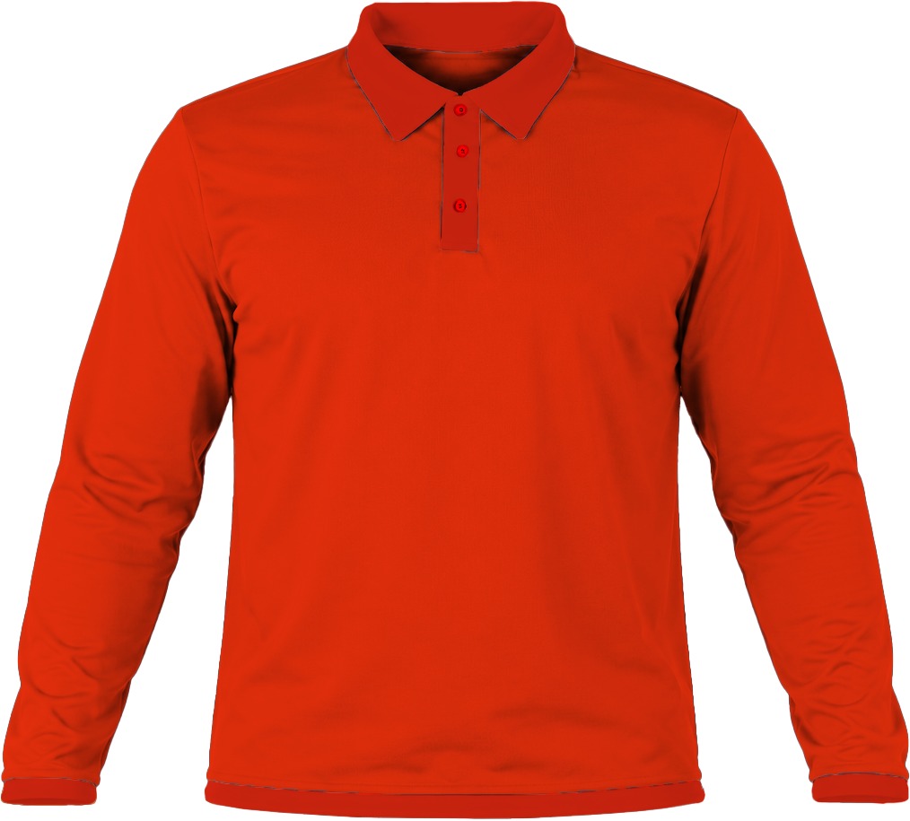 Ringer Unisex Golf Shirt, Fitted Long Sleeve, Birdseye - Image 18