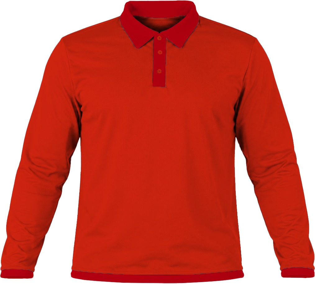 Ringer Unisex Golf Shirt, Fitted Long Sleeve, Birdseye - Image 19