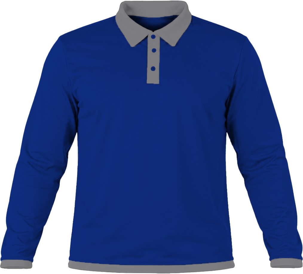 Ringer Unisex Golf Shirt, Fitted Long Sleeve, Birdseye - Image 3