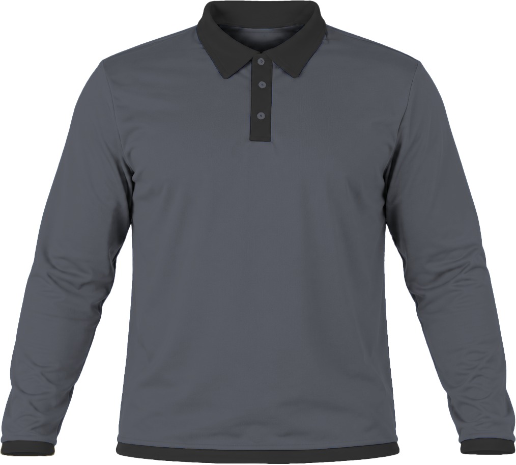 Ringer Unisex Golf Shirt, Fitted Long Sleeve, Birdseye - Image 5