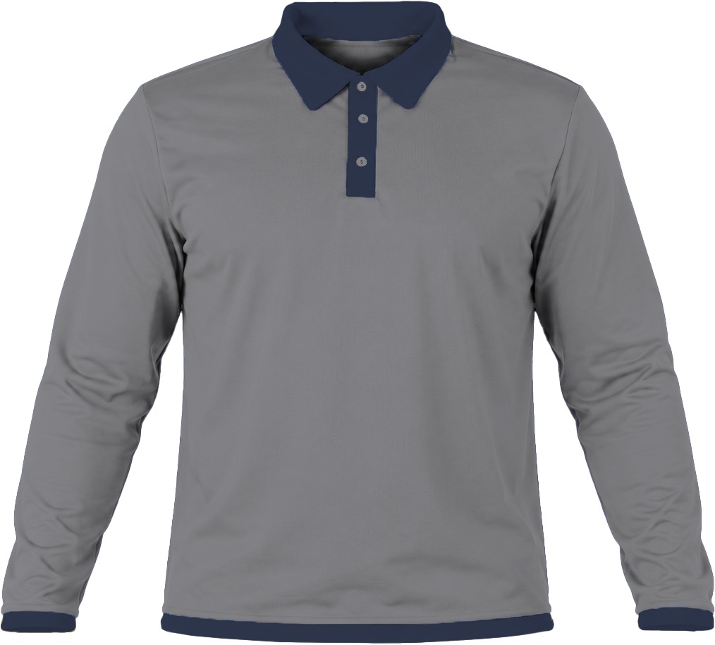 Ringer Unisex Golf Shirt, Fitted Long Sleeve, Birdseye - Image 7