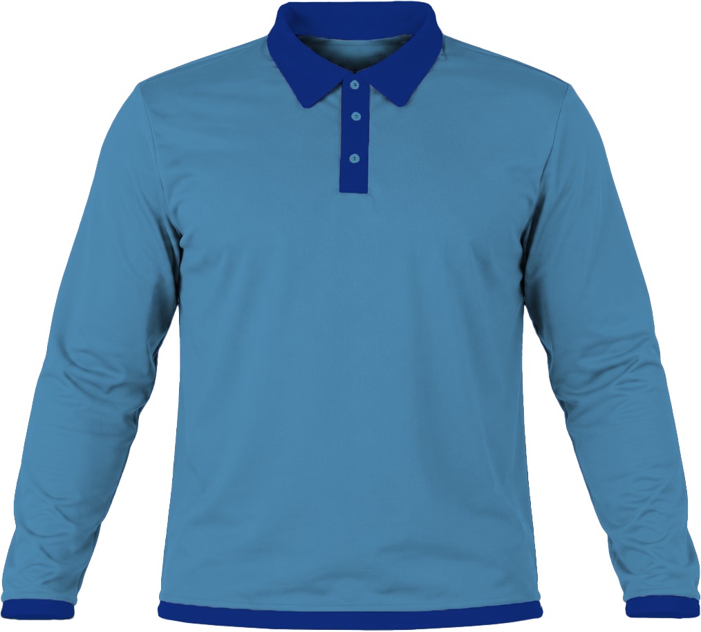 Ringer Unisex Golf Shirt, Fitted Long Sleeve, Birdseye - Image 8