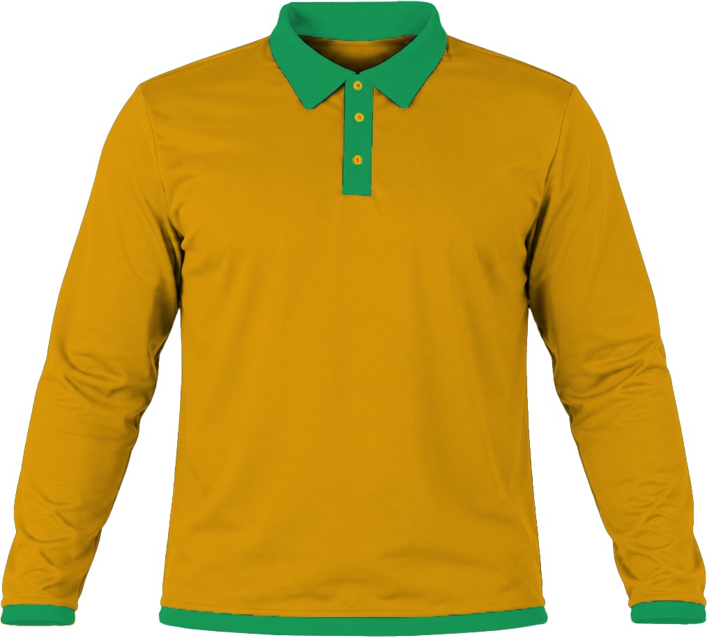 Ringer Unisex Golf Shirt, Fitted Long Sleeve, Birdseye - Image 9