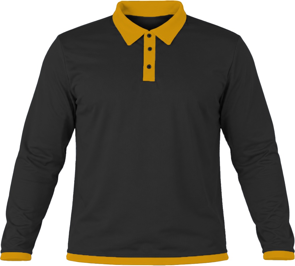 Ringer Unisex Golf Shirt, Fitted Long Sleeve, Reverse Birdseye - Image 10