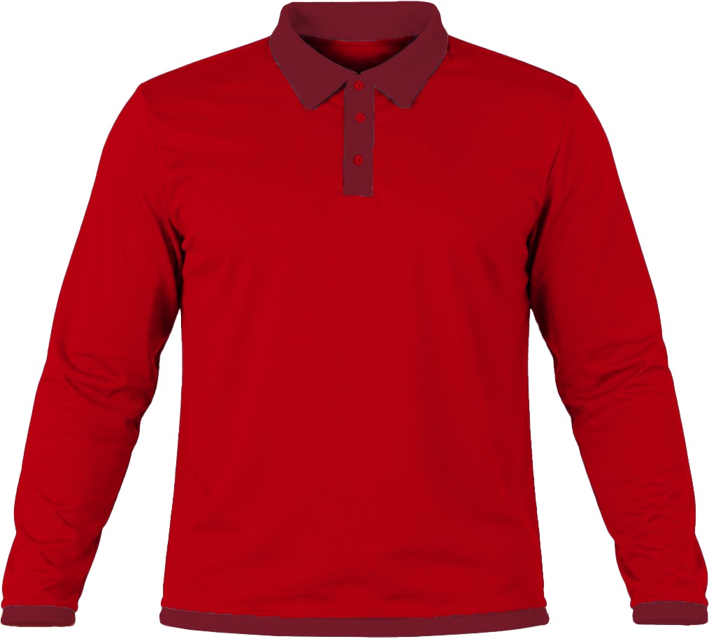 Ringer Unisex Golf Shirt, Fitted Long Sleeve, Reverse Birdseye - Image 11