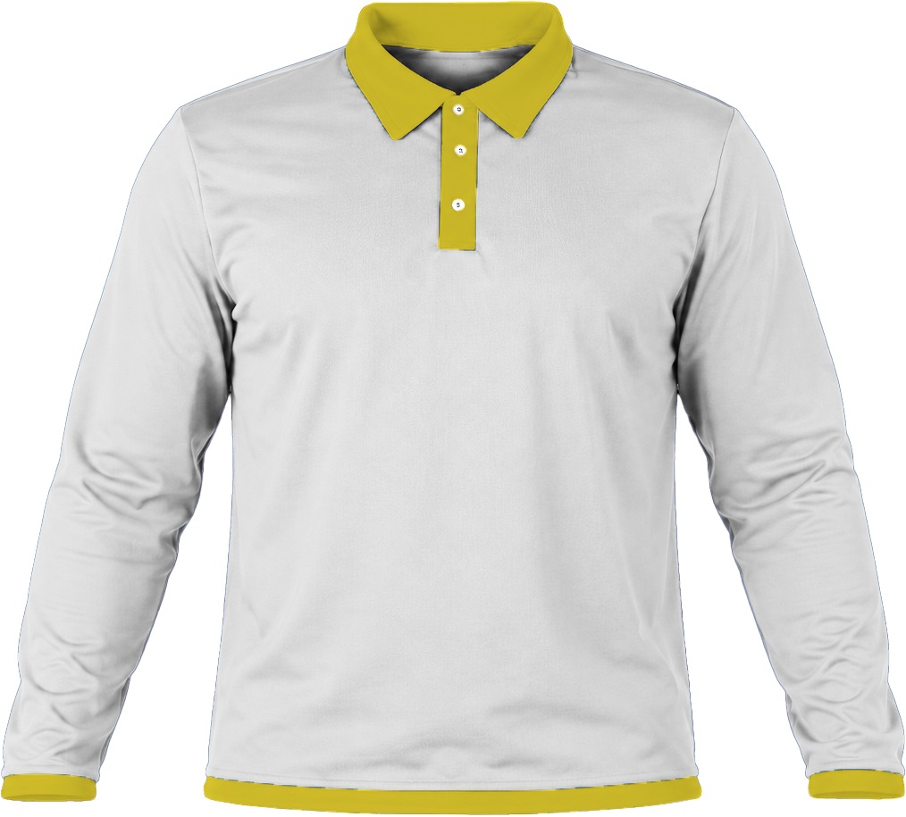 Ringer Unisex Golf Shirt, Fitted Long Sleeve, Reverse Birdseye - Image 2