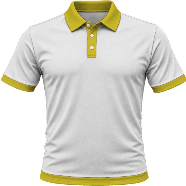 Ringer Unisex Golf Shirt, Fitted Short Sleeve, Birdseye