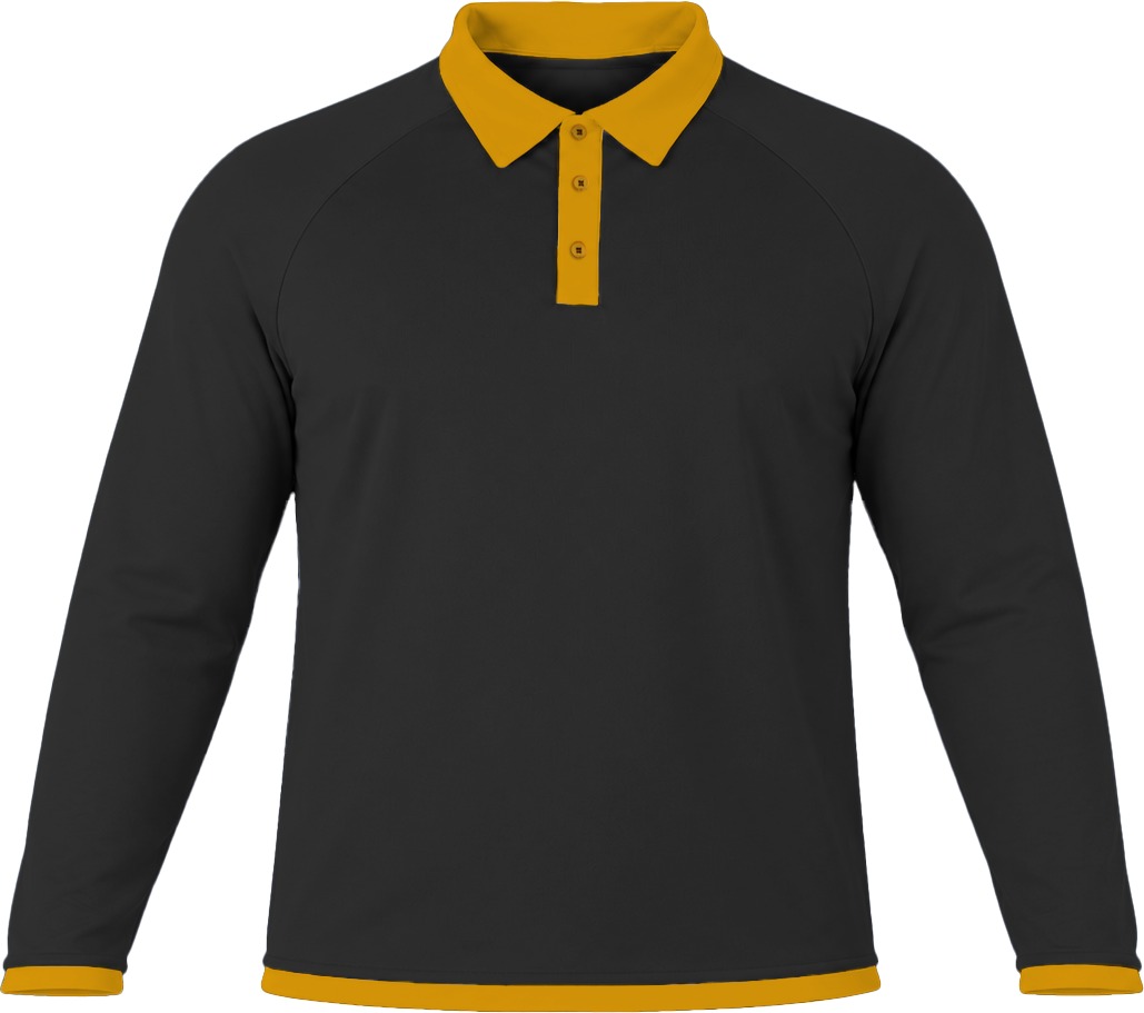 Ringer Unisex Golf Shirt, Raglan Long Sleeve, Birdseye - Image 11