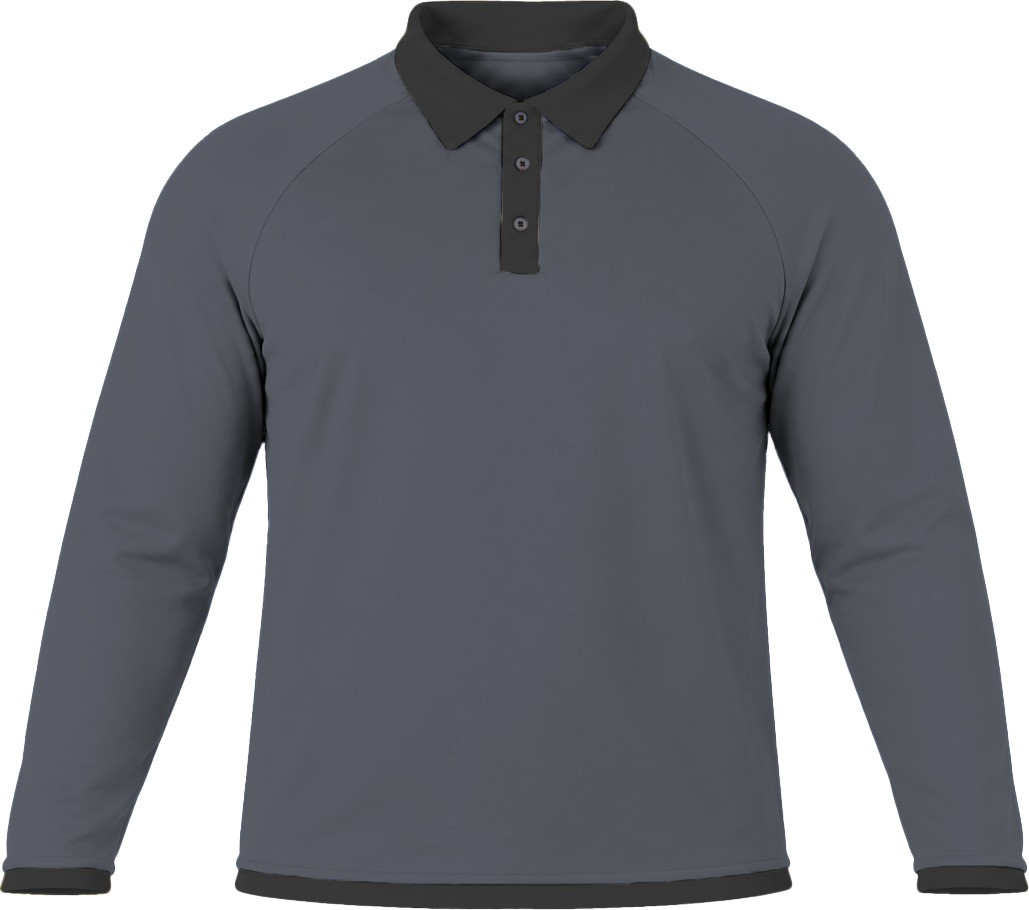 Ringer Unisex Golf Shirt, Raglan Long Sleeve, Birdseye - Image 12
