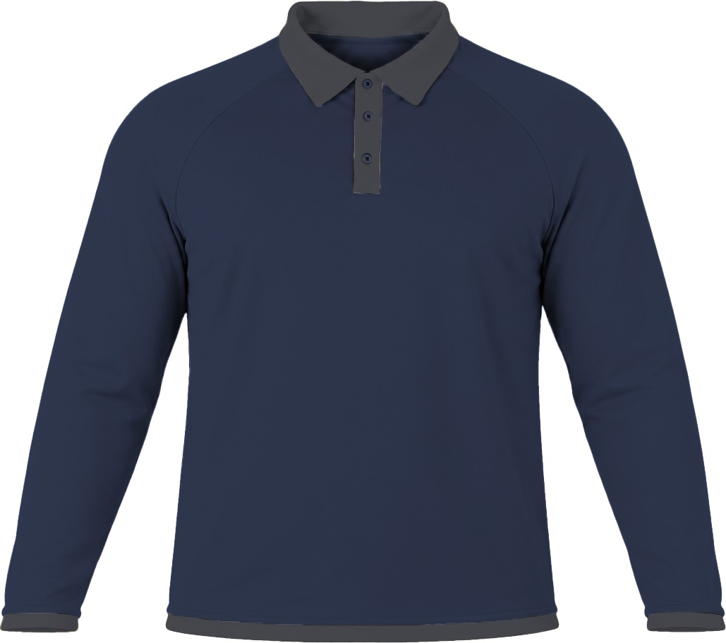 Ringer Unisex Golf Shirt, Raglan Long Sleeve, Birdseye - Image 13
